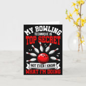 My Bowling Technique Funny Bowling Bowler Men Wome Karte (Gelbe Blume)