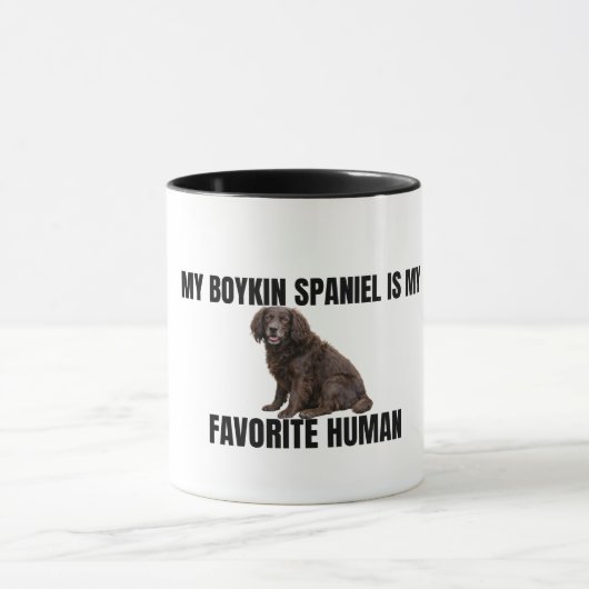My Boykin Spaniel Is My Favorite Human Mug Tasse (Zentrum)