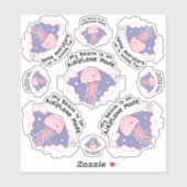 My Brain Airplane Mode Funny Jellyfish Brain Fog Aufkleber (Blatt)