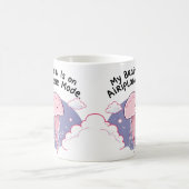 My Brain Airplane Mode Funny Jellyfish Brain Fog Kaffeetasse (Mittel)