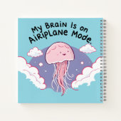 My Brain Airplane Mode Funny Jellyfish Brain Fog Notizblock (Rückseite)