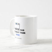 My Brain Has Too Many Tabs Open Funny Mug Kaffeetasse (Vorderseite Links)