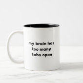 My Brain Has Too Many Tabs Open Funny Zweifarbige Tasse (Links)