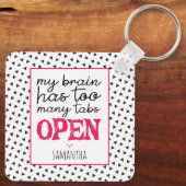 My Brain Has Too Many Tabs Open Keychain Schlüsselanhänger (Rückseite)