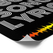 My Brain Is 80% Song Lyrics Funny Music Lover  Poster (Ecke)