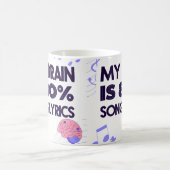 "My Brain Is 80% Song Lyrics" Graphic Kaffeetasse (Mittel)