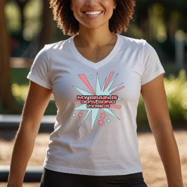 My Brain is 90% Song Lyrics – Funny Retro Pop Art T-Shirt