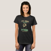 My Brain is 95 Pythons Snake Owner Banana Ball Pyt T-Shirt (Vorne ganz)