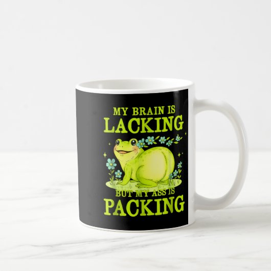 My Brain Is Lacking Funny Unhinged Adult Meme Brai Kaffeetasse (Rechts)