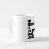 My Brain Is Song Lyrics Coffee Mug  Kaffeetasse (Vorderseite Links)