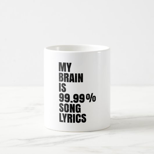 My Brain Is Song Lyrics Coffee Mug  Kaffeetasse (Mittel)