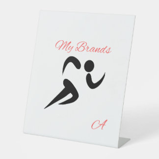 My Brands" Runner Athlete Logo Tischschild Sockelschild