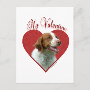 My Brittany Spaniel Valentine Feiertagspostkarte