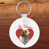 My Brittany Spaniel Valentine Schlüsselanhänger (Rückseite)