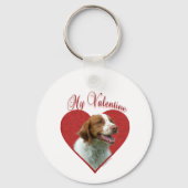 My Brittany Spaniel Valentine Schlüsselanhänger (Rückseite)