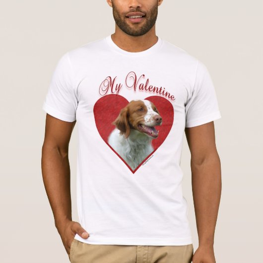 My Brittany Spaniel Valentine T-Shirt (Vorderseite)