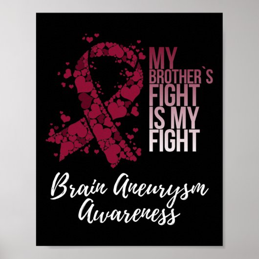 My Brother’s Fight Is My Fight Brain Aneurysm Awar Poster (Vorne)
