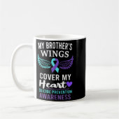 My Brother's Wings Cover Heart Suicide Awareness R Kaffeetasse (Links)