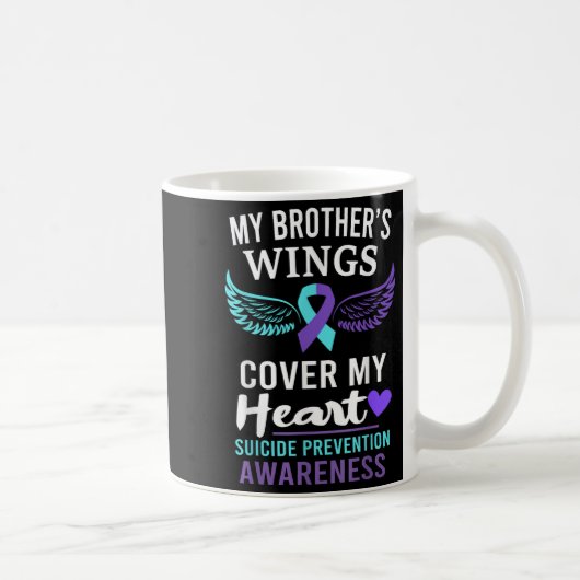 My Brother's Wings Cover Heart Suicide Awareness R Kaffeetasse (Rechts)