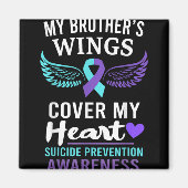My Brothers Wings Cover Heart Suicide Awareness R Magnet (Vorne)