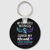 My Brothers Wings Cover Heart Suicide Awareness R Schlüsselanhänger (Vorderseite)