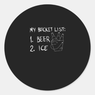 My bucket list runder aufkleber