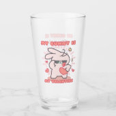 My Bunny Valentine - Adorable Glass & Rose Bunny Glas (Vorderseite)