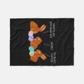 My Butt Hurts Chocolate Bunny Easter Funny Fleecedecke (Vorderseite (Horizontal))