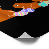 My Butt Hurts Chocolate Bunny Easter Funny Poster (Ecke)