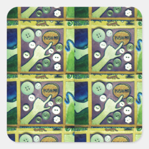 My Button.png Quadratischer Aufkleber