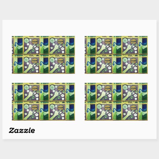 My Button.png Rechteckiger Aufkleber (Blatt)