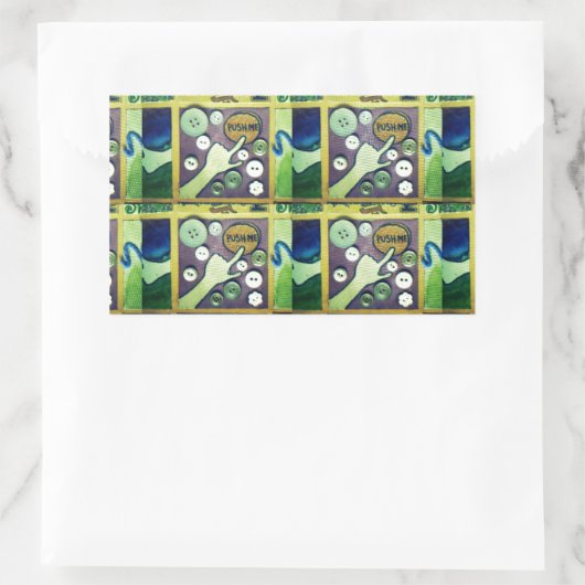 My Button.png Rechteckiger Aufkleber (Tasche)