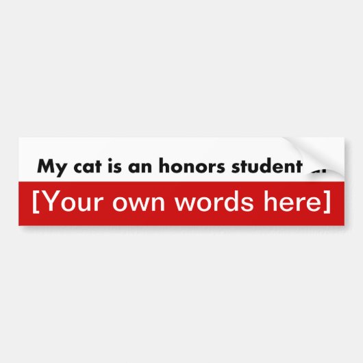 my-cat-a-honors-student-at-template autoaufkleber (Vorne)
