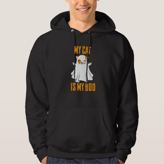 My Cat Is My Boo Halloween Cat 2 Hoodie (Vorderseite)