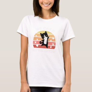 My Cat Is My Valentine Black Cat Vintage T-Shirt
