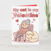 My Cat is My Valentine! Funny Valentines Day Karte (Vorderseite)