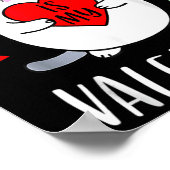 My Cat Is My Valentine Kitten Lover Heart Valentin Poster (Ecke)