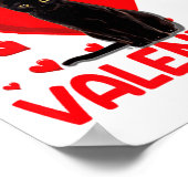 My Cat Is My Valentine Paw Heart Cat Owner Valenti Poster (Ecke)