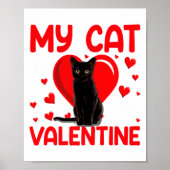 My Cat Is My Valentine Paw Heart Cat Owner Valenti Poster (Vorne)