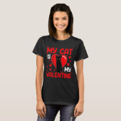 My Cat Is My Valentine Paw Heart Cat Owner Valenti T-Shirt (Vorne ganz)