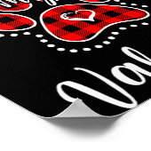 My Cat Is My Valentine Red Plaid Cat Lover Valenti Poster (Ecke)