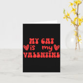 My Cat Is My Valentine Valentines Day Cat Karte (Gelbe Blume)