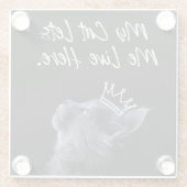 My Cat Lets Me Live Here Glasuntersetzer (Rückseite)