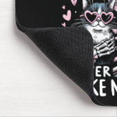 My Cat Never Broke My Heart Funny Skeleton Cat Val Mousepad (Ecke)