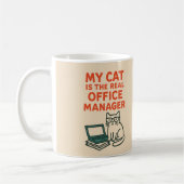 My Cat Real Office Manager – Funny Work From home Kaffeetasse (Links)