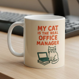 My Cat Real Office Manager – Funny Work From home Kaffeetasse
