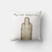 My Cat Says Hi... Kissen (Vorderseite)