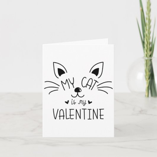 My Cats Are My Valentine Cat Valentines Day 1 Karte (Vorderseite)