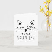 My Cats Are My Valentine Cat Valentines Day 1  Karte (Gelbe Blume)