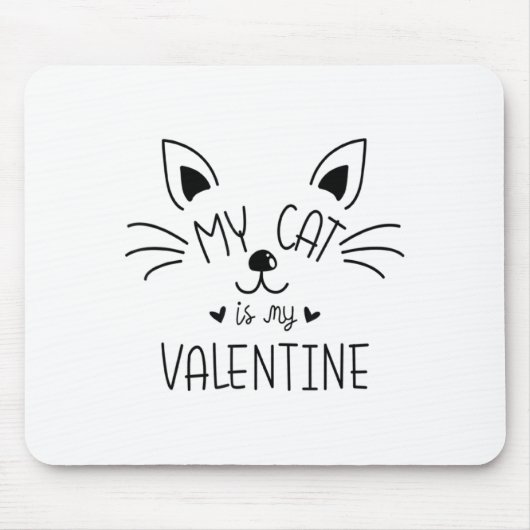 My Cats Are My Valentine Cat Valentines Day 1  Mousepad (Vorne)